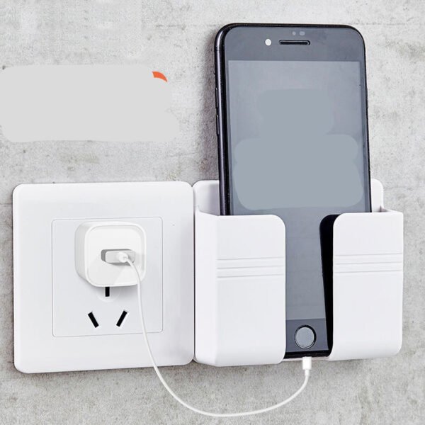 Mobile Phone Charging Storage Rack | Punch-Free Sticky Storage Box for Cable Management - Image 8