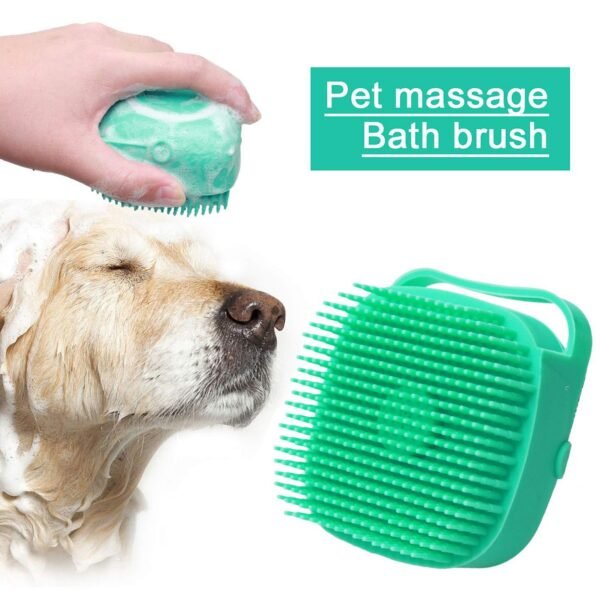 Pet Dog Shampoo Massager Brush – Soft Silicone Grooming Scrubber for Cats & Dogs - Image 8