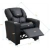 Kids Recliner Chair - Black PVC | Comfortable and Stylish Recliner for Children - Image 6