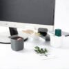 Rectangular Desktop Storage Box | Computer Monitor Pocket Pen & Pencil Holder | Office & School Organizer - Image 3