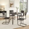 5-Piece Wooden Dining Table and 4 Chairs – Modern Dining Furniture Set