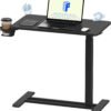 32x18 Inch Standing Rolling Desk | Adjustable Height OverBed Table with Hidden Wheels & Cup Holder | Laptop Table for Home, Office, Classroom, Outdoor - Image 8