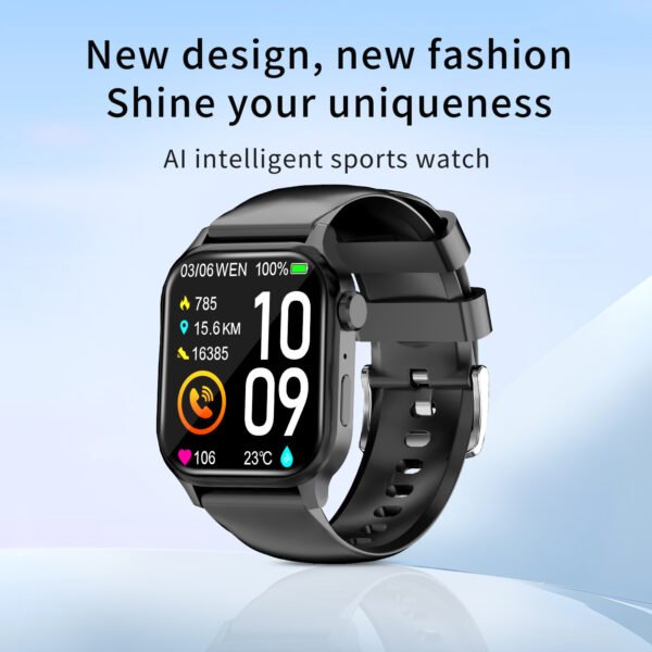 G93 New Smart Watch for Men & Women – 1.85'' Square Screen, Sports Waterproof, Bluetooth Call, Heart Rate Tracker