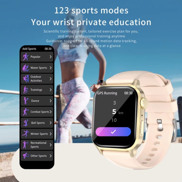 G93 New Smart Watch for Men & Women – 1.85'' Square Screen, Sports Waterproof, Bluetooth Call, Heart Rate Tracker - Image 4
