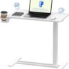 32x18 Inch Standing Rolling Desk | Adjustable Height OverBed Table with Hidden Wheels & Cup Holder | Laptop Table for Home, Office, Classroom, Outdoor - Image 10
